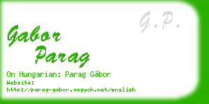 gabor parag business card