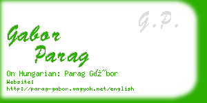 gabor parag business card